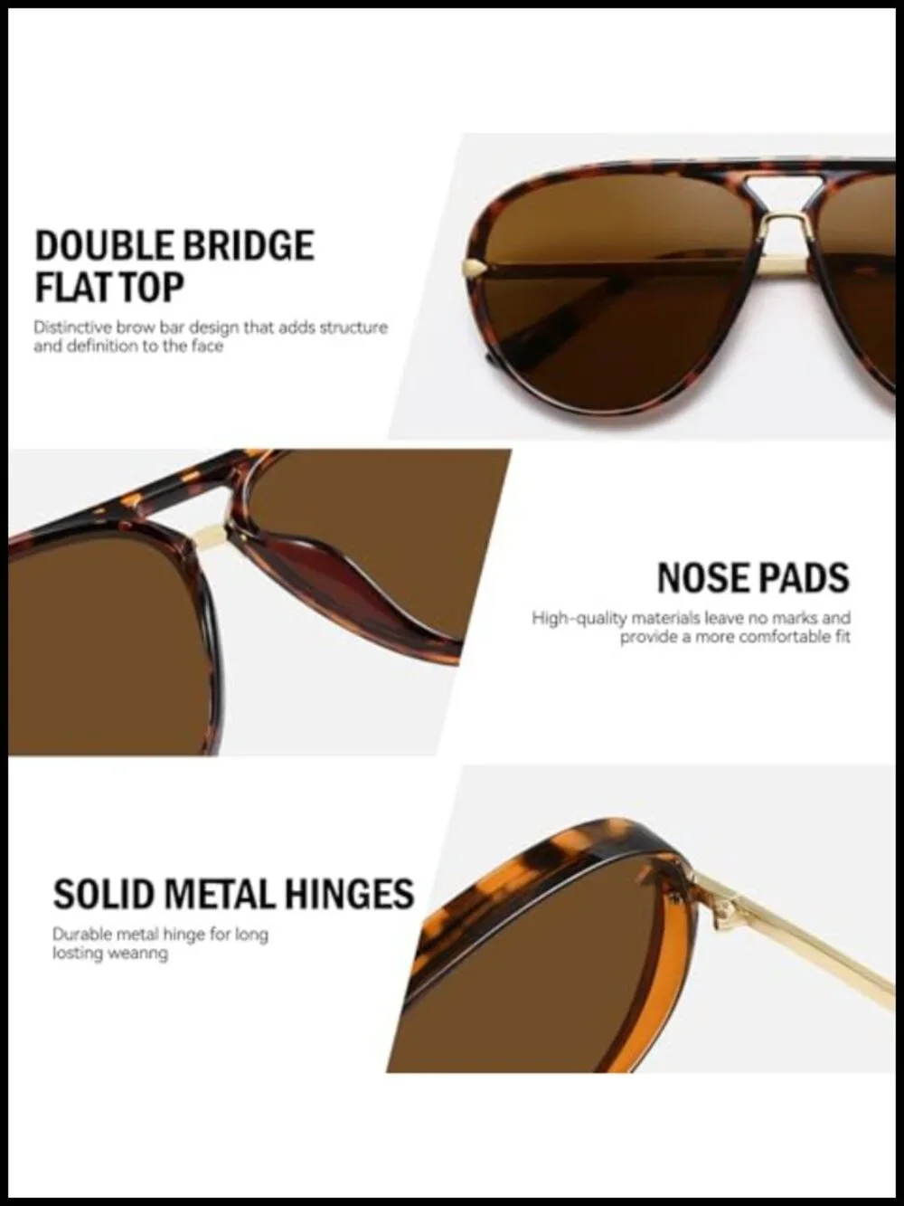 Oversized Aviator Sunglasses Women Retro Y2K UV400 Driving Shades